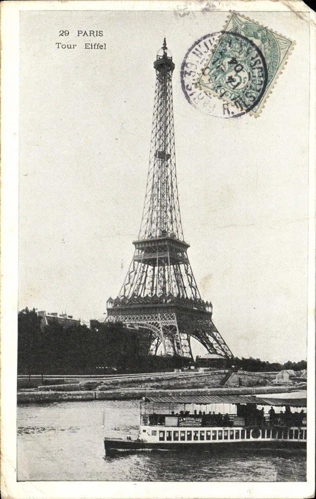 Tour Eiffel — vue depuis la Seine — éditeur LAROFFE, n°29 - Frente