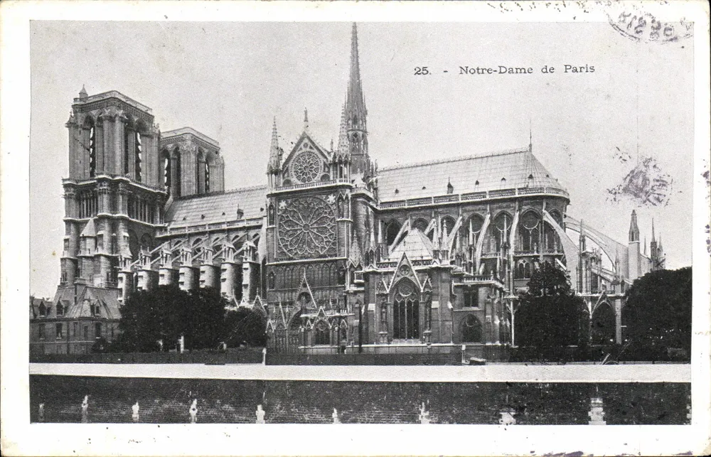 Notre-Dame de Paris — vista da fachada — editor desconhecido, n° 25 - Frente