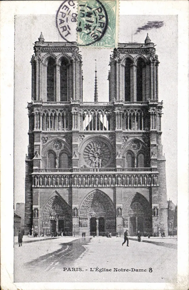 Paris - A Igreja de Nossa Senhora — editor anônimo, n° 8 - Frente