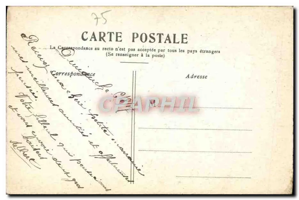 Paris — Place de la République avec statue de la République — éditeur CPAPHIL - Verso