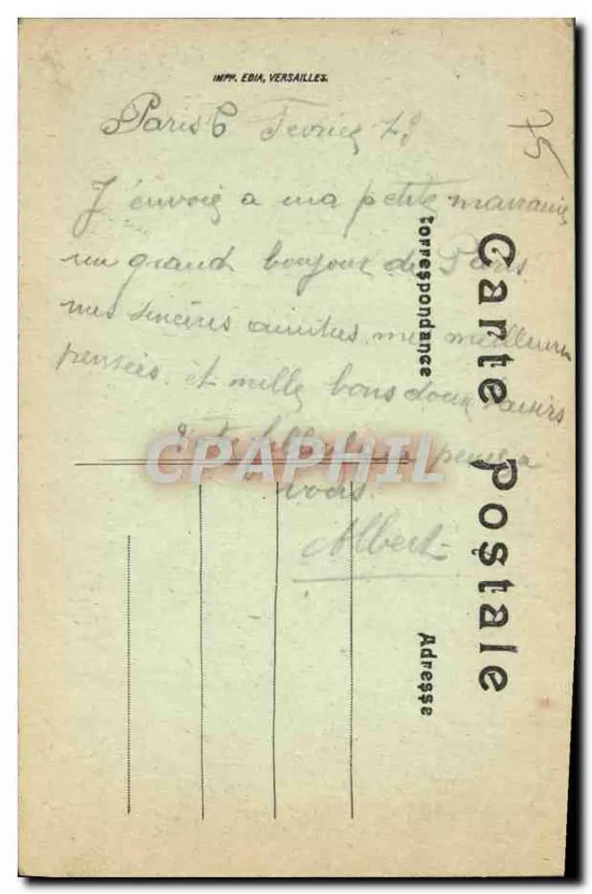 Parigi — La Camera dei Deputati — Impr. Edia, Versailles - Verso