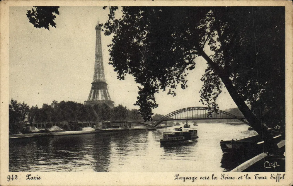Paris — Landschaft in Richtung Seine und Eiffelturm — Cap - Vorderseite