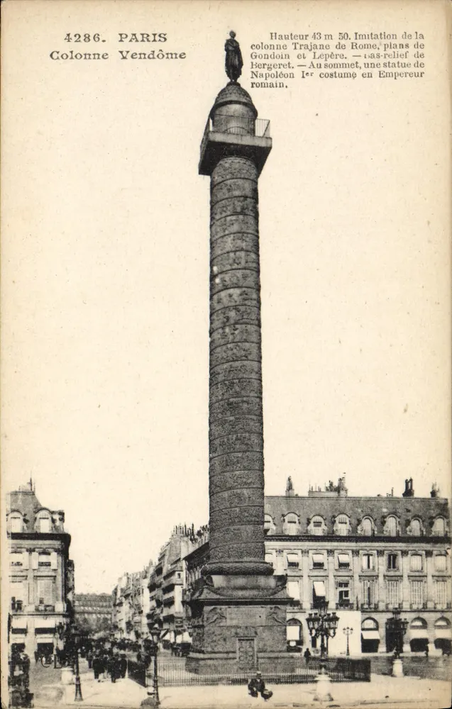 Coluna Vendôme — Paris — editor Berthet, n° 4286 - Frente