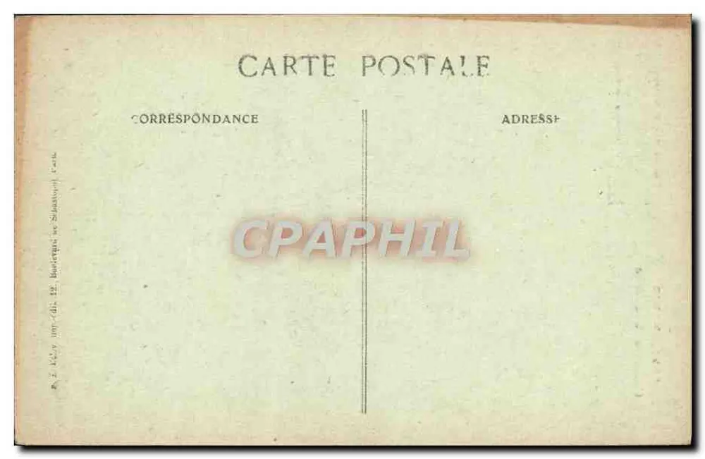 Coluna Vendôme — Paris — editor Berthet, n° 4286 - Verso