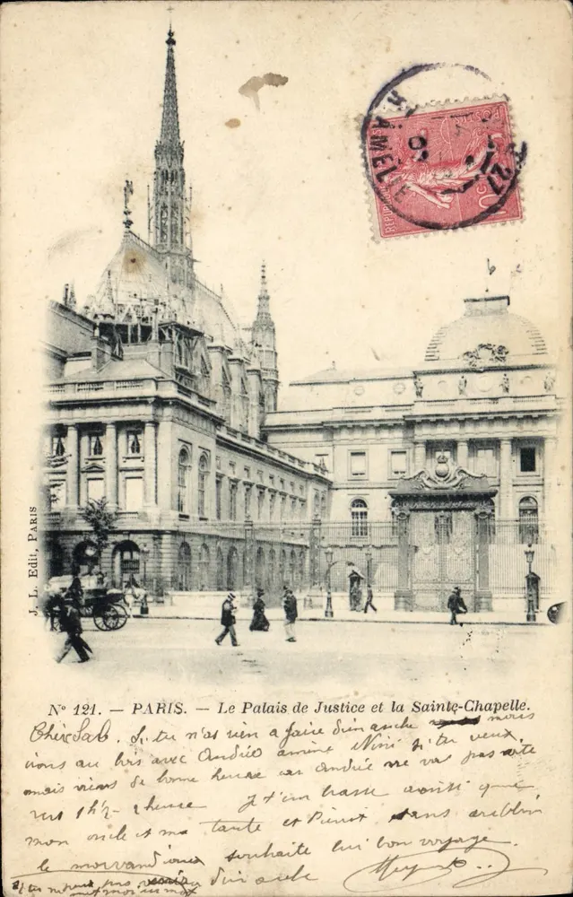 Paris — Palais de Justice und Sainte-Chapelle — J. L. Edil, Paris, N° 121 - Vorderseite