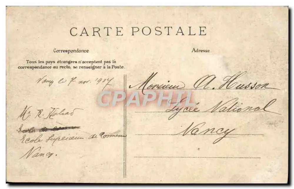 Square des Batignolles — Paris — C.L.C. n°305 - Verso