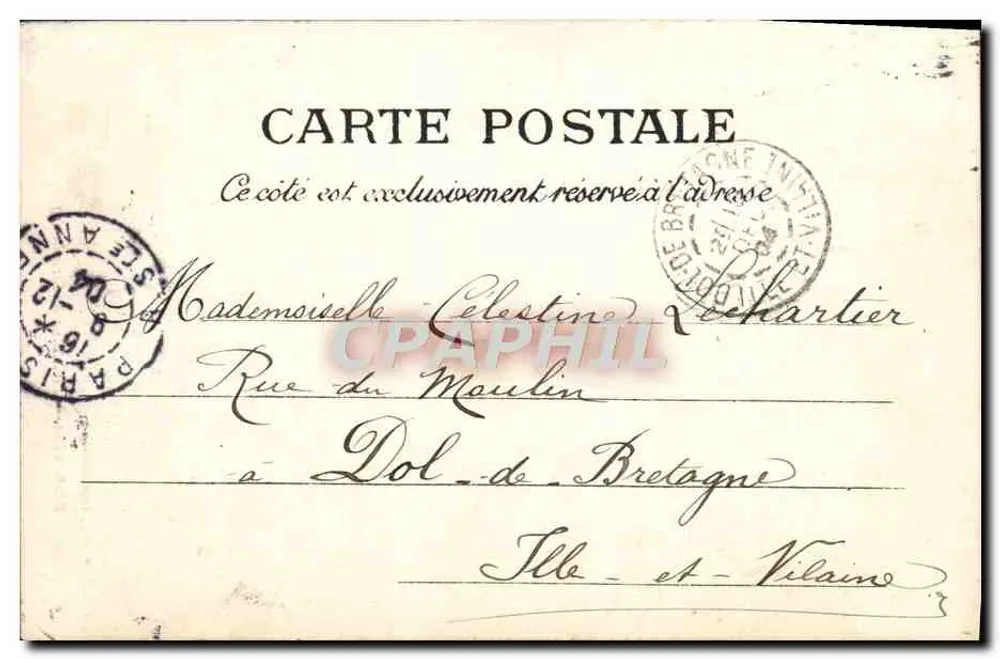 Paris Vécu — A Estátua de Strasbourg — L. J. & Cie, editora, Angoulême-Paris - Verso