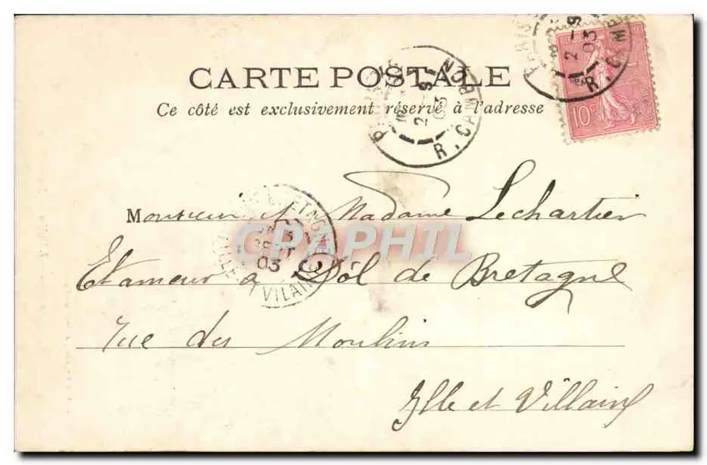 Paris — A Igreja do Sagrado Coração — L. J. & Cie, Angoulême-Paris - Verso
