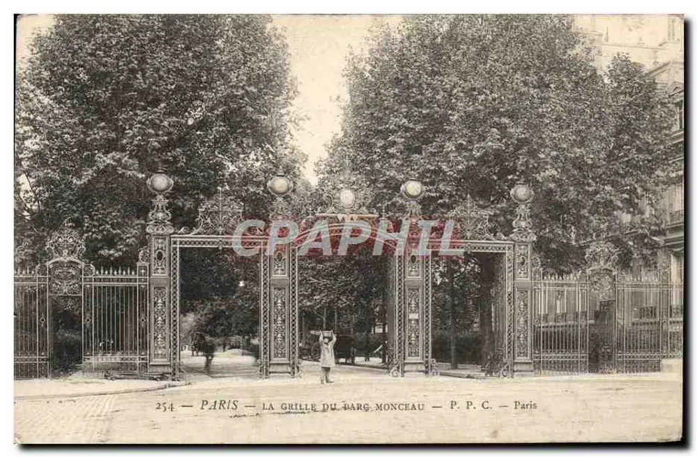 Paris — A grade do parque Monceau — P.P.C. Paris - Frente