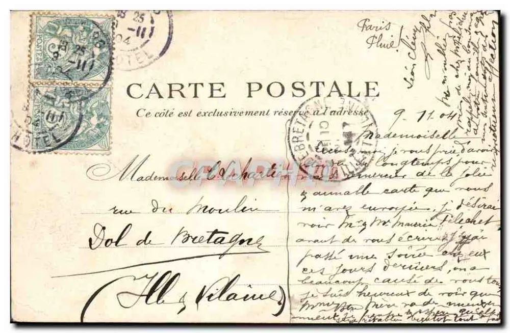 Paris — A grade do parque Monceau — P.P.C. Paris - Verso