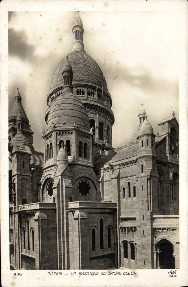 Paris — A Basílica do Sagrado Coração — editor A.J.N. n°436 - Frente