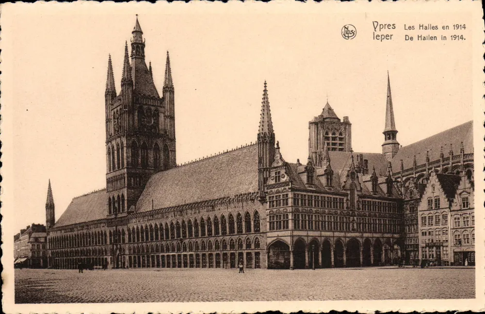 Les Halles w 1914 — Bruksel — wydawca Nils, seria 19, nr 5 - Awers