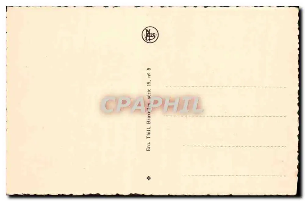 Les Halles w 1914 — Bruksel — wydawca Nils, seria 19, nr 5 - Rewers