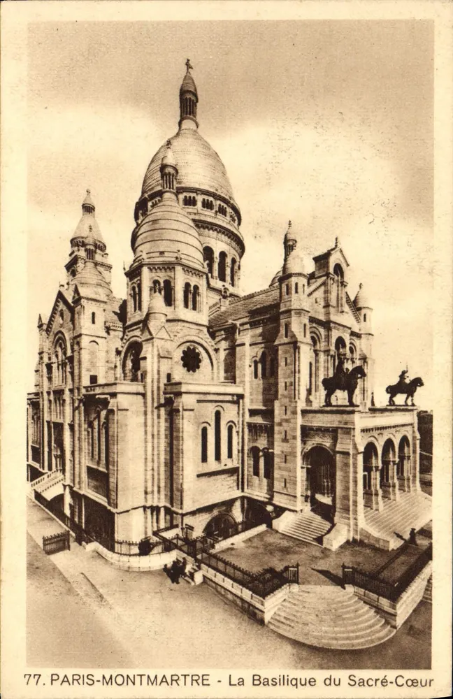 Paris-Montmartre - Die Basilika des Heiligen Herzens — Verlag L. Boisson, n°77 - Vorderseite