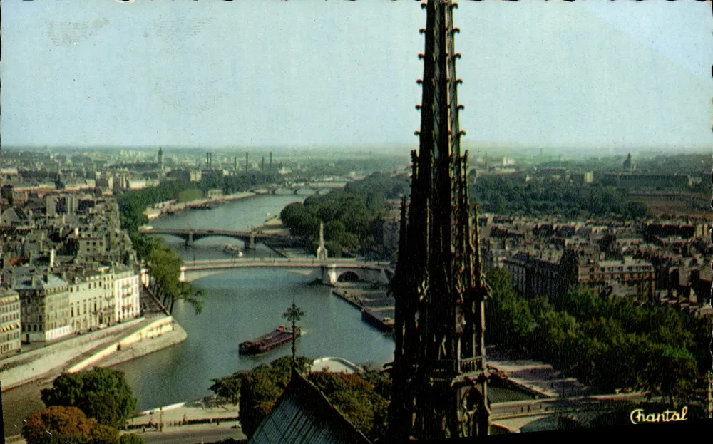Paris - Vista da Seine e da Flèche de Notre-Dame — Éditions Chantal, n°309 - Frente