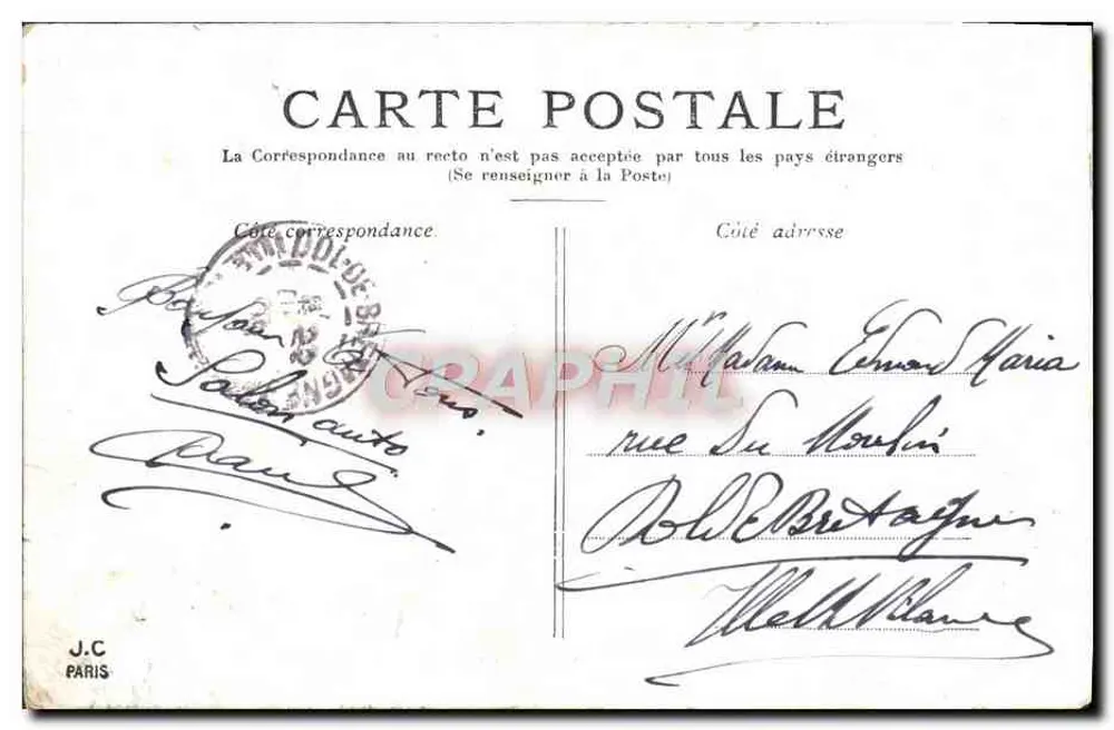 PARIS — L'Opéra — J.C. Paris - Verso