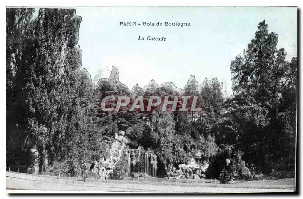 París - Bois de Boulogne. La Cascada — editor desconocido, número de serie no visible - Anverso