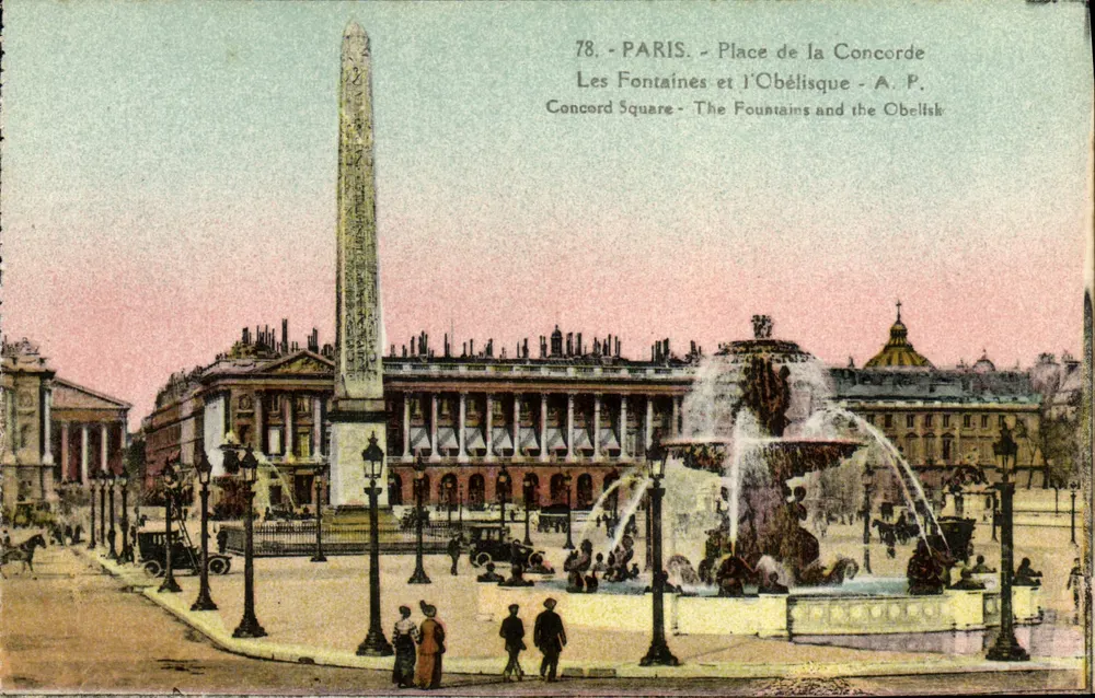 Paris - Place de la Concorde — Les Fontaines et l'Obélisque — A.P. n°78 - Vorderseite