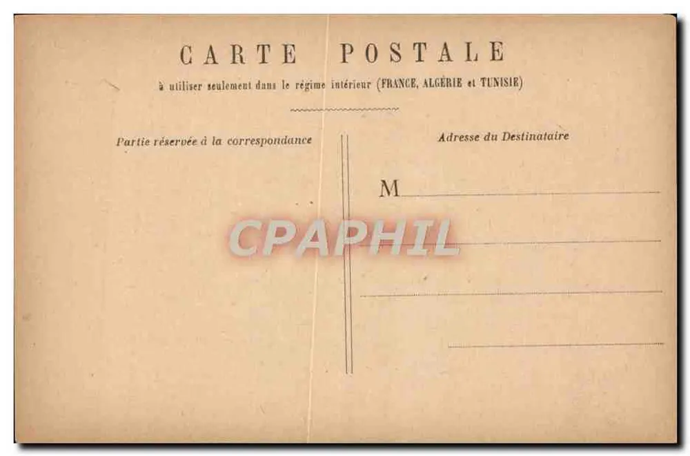 Paris - Igreja de São Vicente de Paulo — vista da fachada neoclássica com cavalos e carruagens — editor não identificado, n° de série 10 - Verso