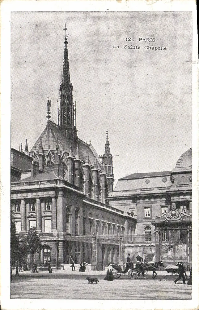 Paris — A Santa Capela — editor desconhecido, n° 12 - Frente