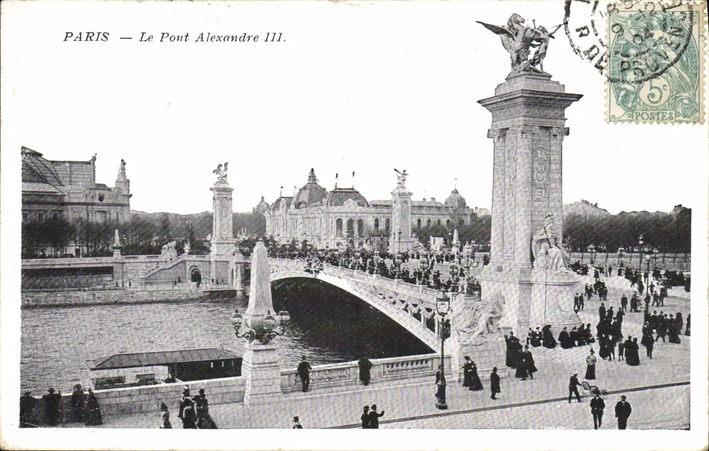 PARIS — O Ponte Alexandre III. — Editor não visível, número de série ilegível - Frente