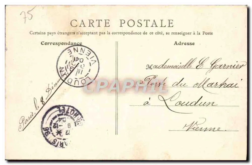 Parigi — Boulevard des Italiens — E.R., Parigi, n°19 - Verso