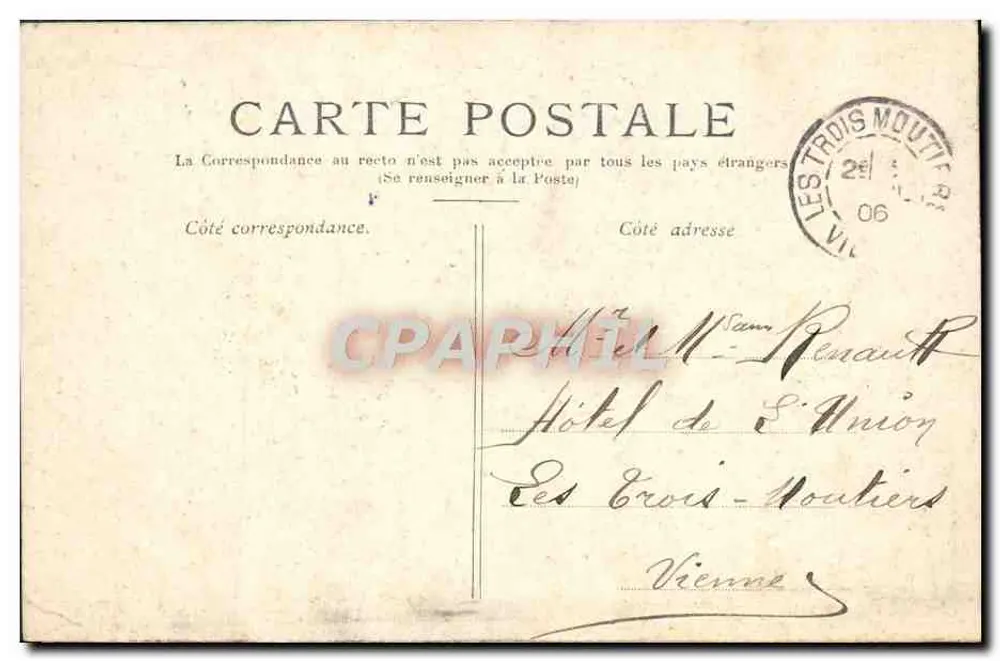 Paris — Die Vendôme-Säule und die Rue de la Paix — Verleger nicht sichtbar - Rückseite