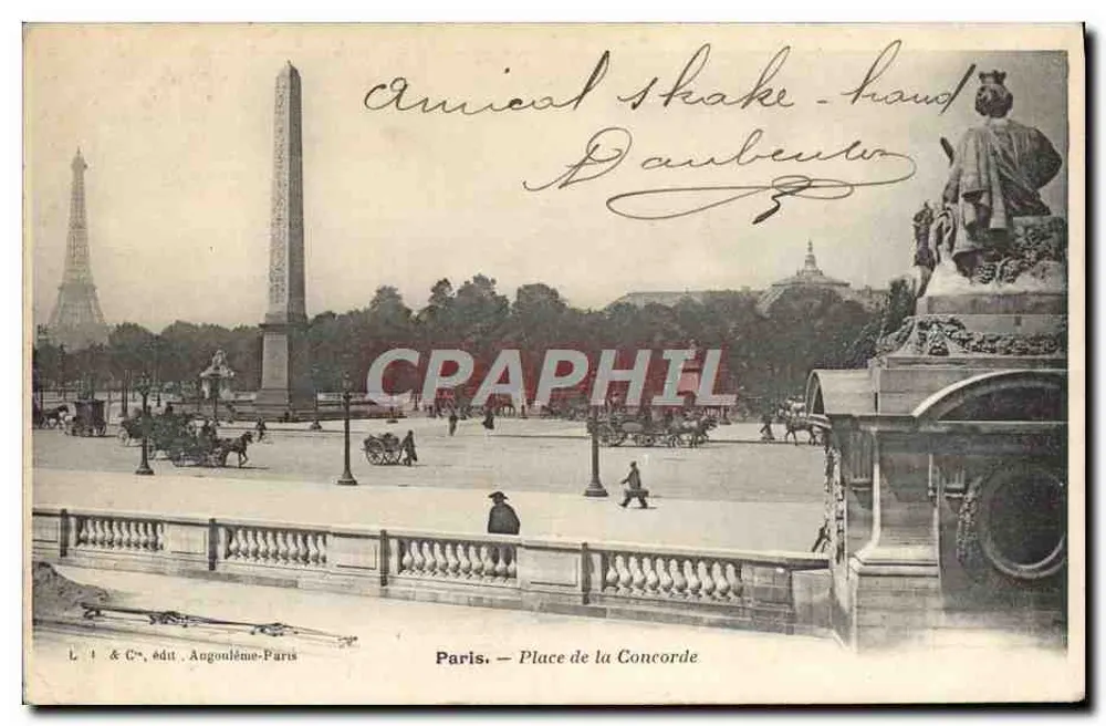 Paris — Praça da Concórdia — L. & C. édit. Augouleme-Paris - Frente
