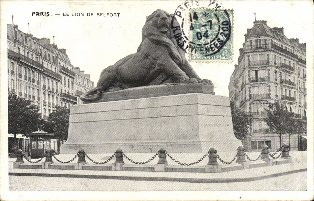Paris — O Leão de Belfort — editor não visível - Frente