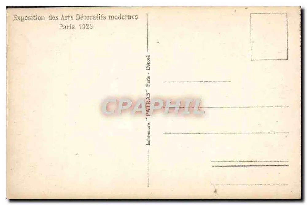 Ponte Alexandre-III — decorado por M. Dufrené e as Péniches — editor PATRAS, n°10 - Verso