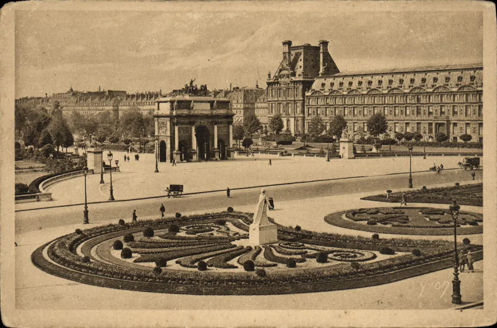 Plaza del Carrousel — París — Edición de Arte YVON, Serie 8, n°142 - Anverso