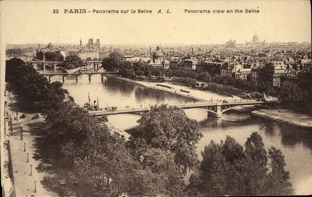 PARIS - Panorama sobre a Seine — A.L. — Edições Artísticas - Frente