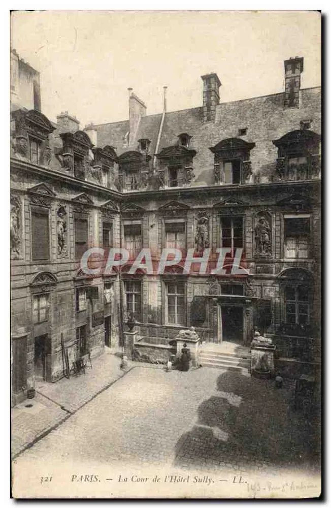 Paris — La Cour de l'Hôtel Sully — LL. — Éditeur LL. — N° 321 - Awers
