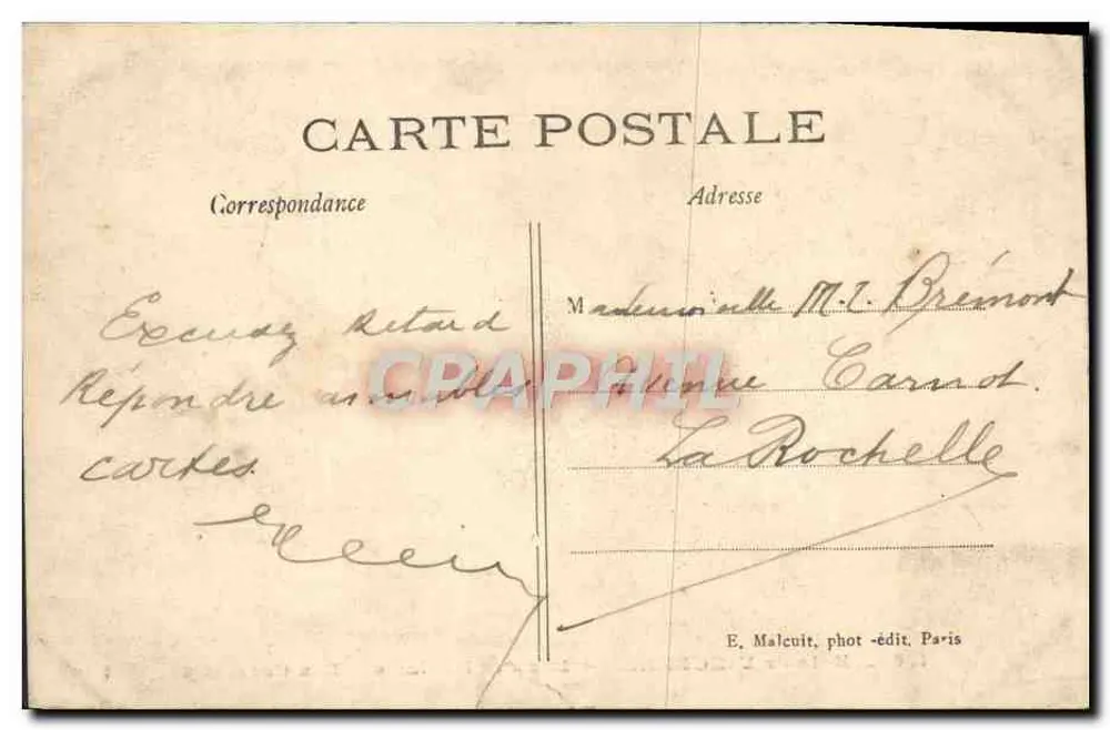 Bois de VINCENNES — Lac des Minimes — Les Cascades — E.M. - Rückseite