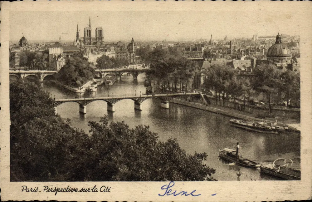 Paris - Perspectiva sobre a Cidade — Sena — Photolux, n° 1008 - Frente