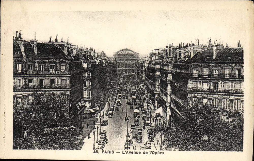 Paris — A Avenida da Ópera — Editor Lader, 24 rue Joubert, Paris - Frente