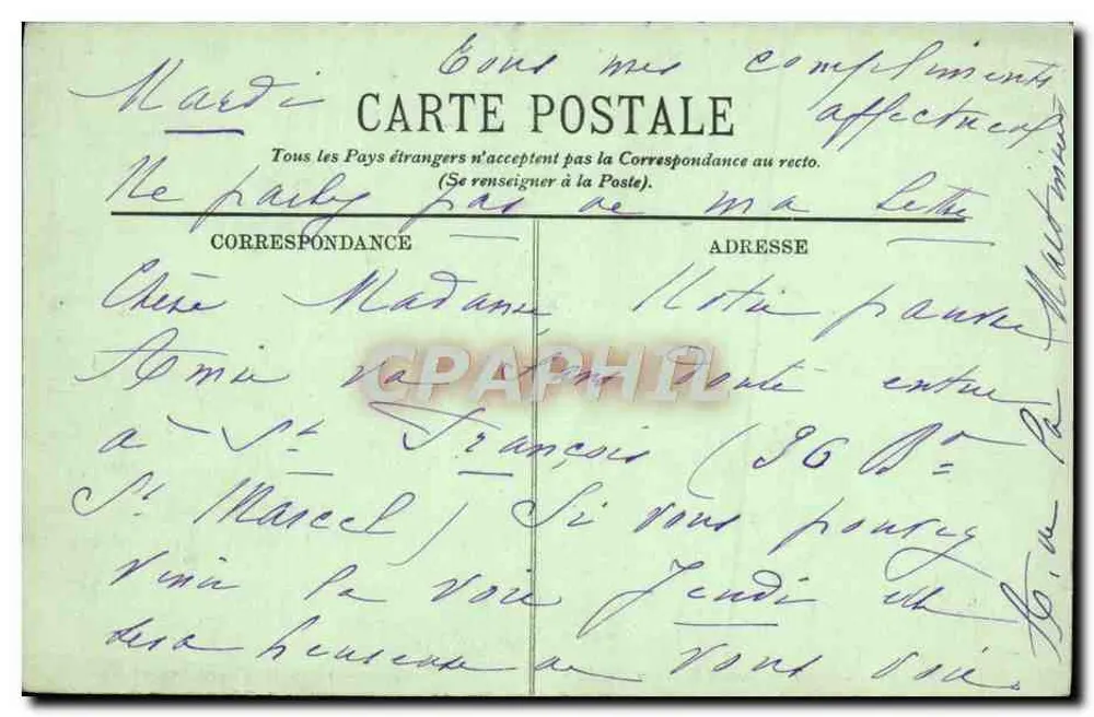 PARIS — Saint-Sulpice e a Praça — LL, n° 742 - Verso