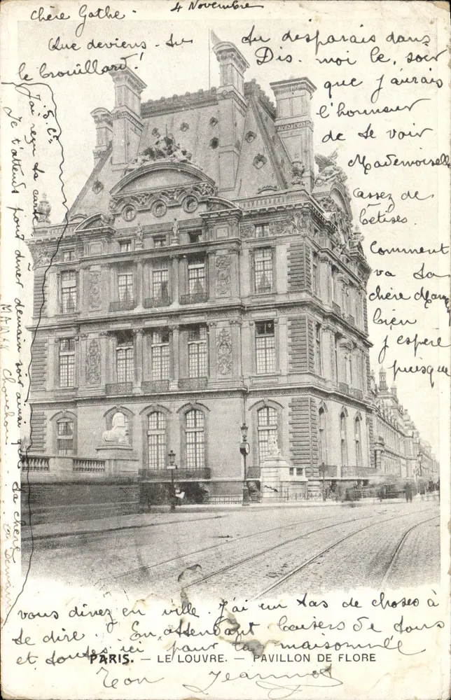 Paris — O Louvre — Pavilhão da Flor - Frente