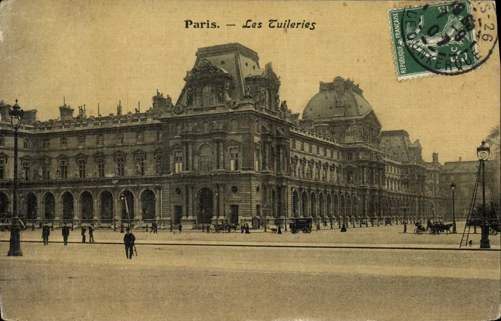 París. — Los Tuileries — Editor no visible, número de serie no visible - Anverso
