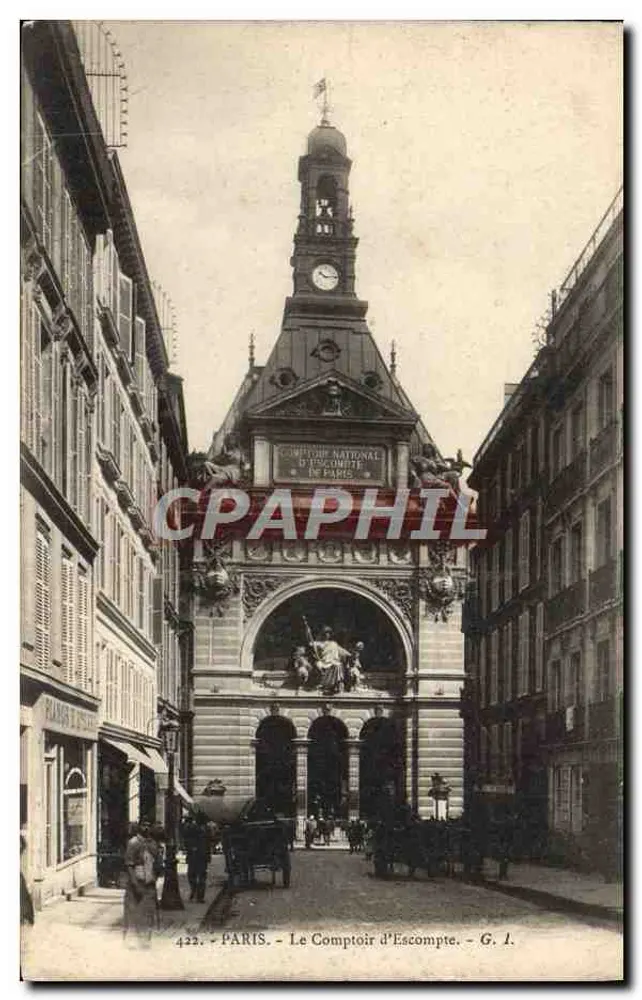 Paris - O Comptoir Nacional d'Escompte - G. J. - n° 422 - Frente
