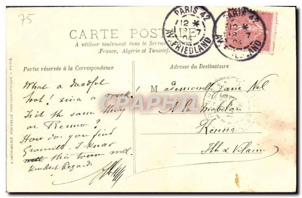 Paris — O Pequeno Palácio — LL. — n°40 - Verso