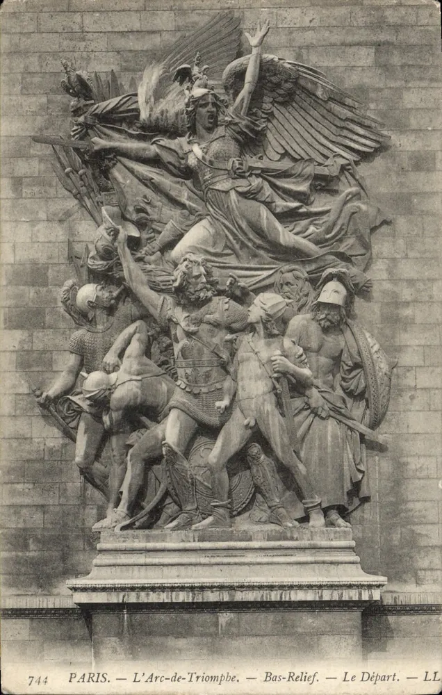 Paryż — Arc de Triomphe — Bas-relief — Odsunięcie — LL - Awers