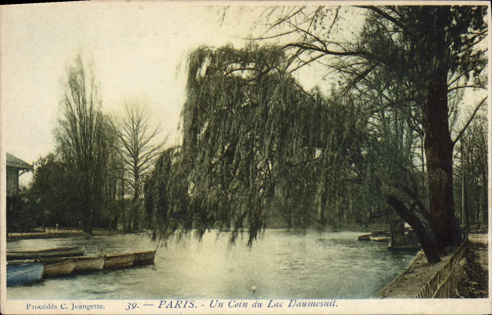 Paris — Um Canto do Lago Daumesnil — Processos C. Jeangette, n°39 - Frente