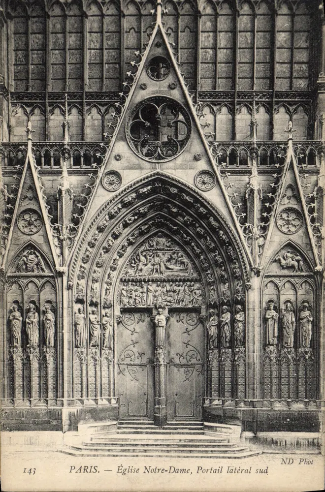 PARIS. — Kirche Notre-Dame, Südportal — ND Phot, n° 143 - Vorderseite