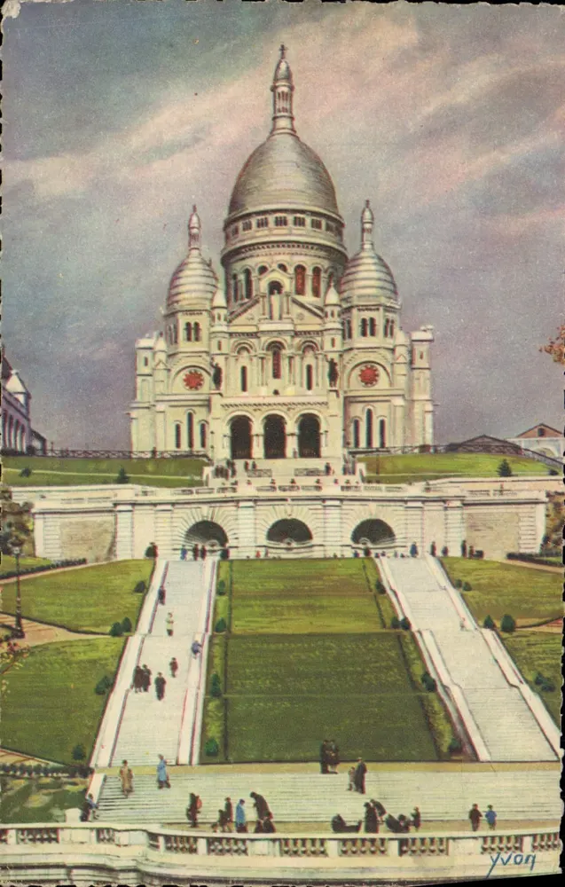 Paris — Basilika des Heiligen Herzens und die monumentale Treppe — YVON - Vorderseite
