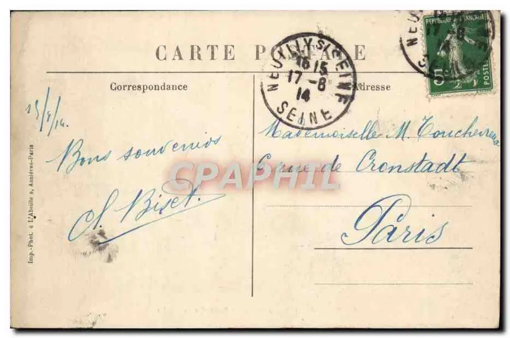 Boulogne-Wald - Die Chalet-Brücke — L'Abeille, n°26 - Rückseite