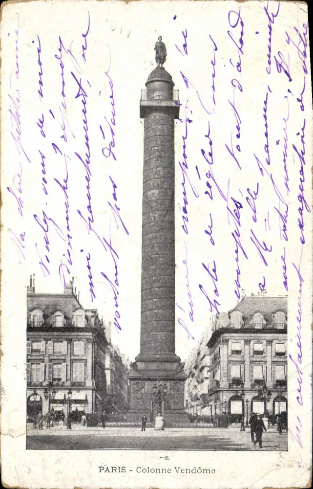 Paris - Colonne Vendôme — éditeur imprimeur non visible, n° de série non lisible - Frente