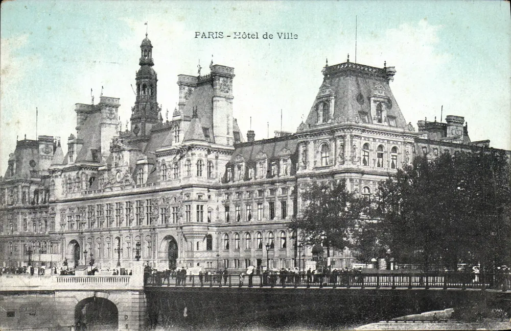 PARIS - Hotel de Ville — vista panorâmica — editor não identificado - Frente