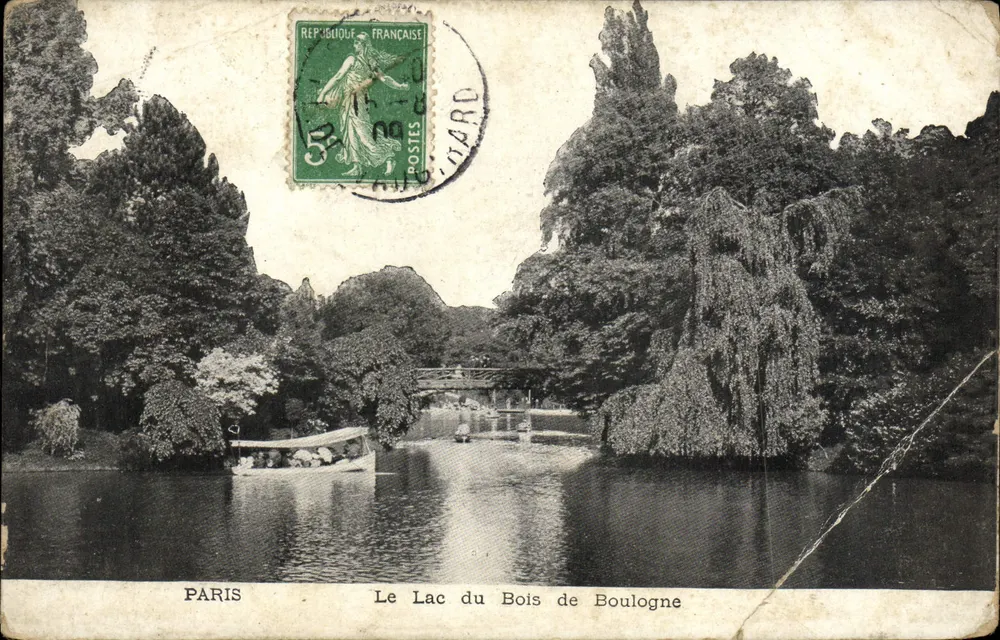 Paris — Le Lac du Bois de Boulogne — éditeur imprimeur non visible - Vorderseite
