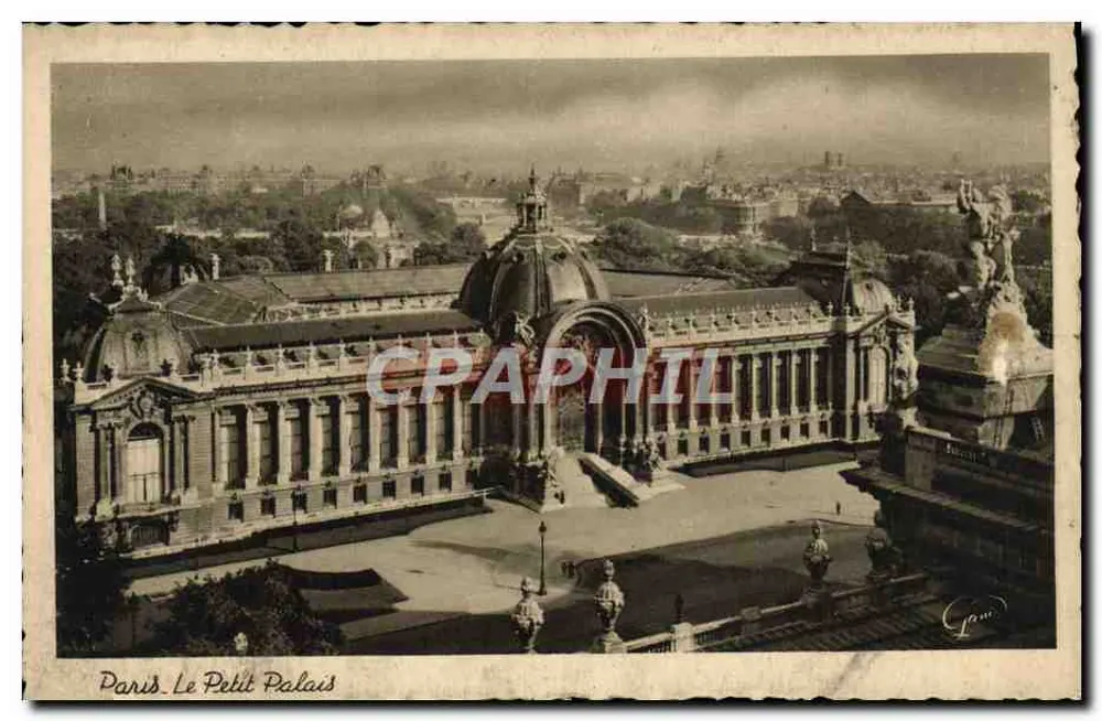 Paris - Le Petit Palais — vue aérienne — éditeur Photolux, n° 1075 - Frente